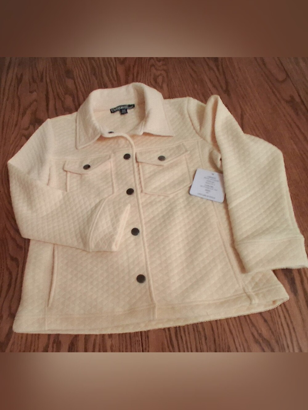 NWT PETITE Ladies Pale Yellow Lightweight Casual Jacket, Sz PS,